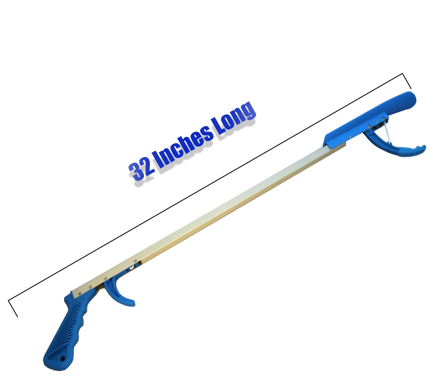 Rehabilitation Advantage Reacher with Built-in Shoehorn Attachment, 32 Inches Long