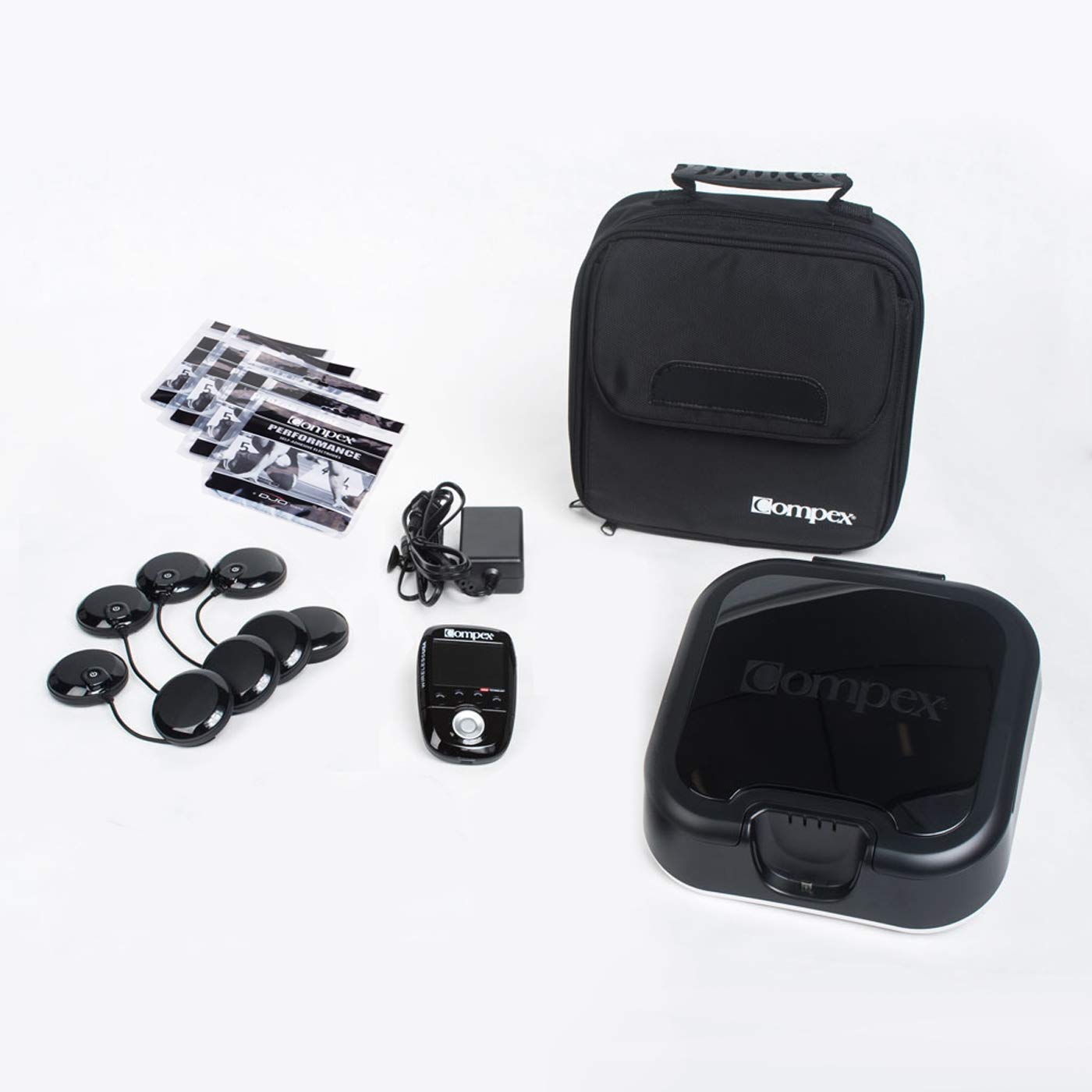 Compex Wireless USA 2.0 Muscle Stimulator w/TENS Bundle Kit: Muscle Stimulation Machine, with Snap Electrodes,Programs, Wireless PODs etc, Black