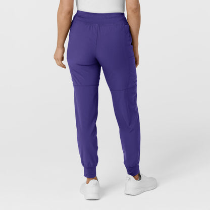 Women's Comfort Waist Cargo Jogger Scrub Pant, Grape, 2XS