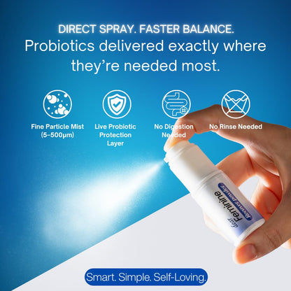 Dear Feminine Recover Powder – Feminine Probiotic Mist Powder for Y-Zone Care – Direct Spray for pH Balance, Freshness & Odor Control – 5 Billion Live Probiotics & Plant-Based Formula (0.12oz)