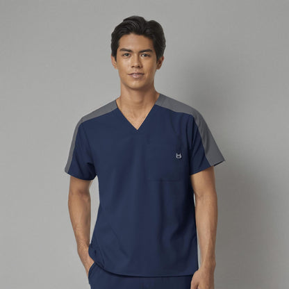 Wink Men's Men's Colorblock Scrub Top