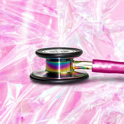 ADC Adscope 608 Convertible Clinician Stethoscope with Tunable AFD Technology, Adult Diaphragm and Adult Bell or Pediatric Diaphragm, 31 inch Length, Iridescent Metallic Raspberry
