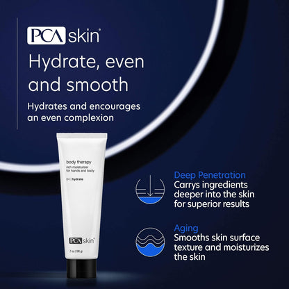 PCA SKIN Daily Body Therapy Lotion - Rich 12% Lactic Acid Moisturizing Cream to Nourish Dry Skin, Fragrance-Free, Non-Greasy Formula (7 oz)