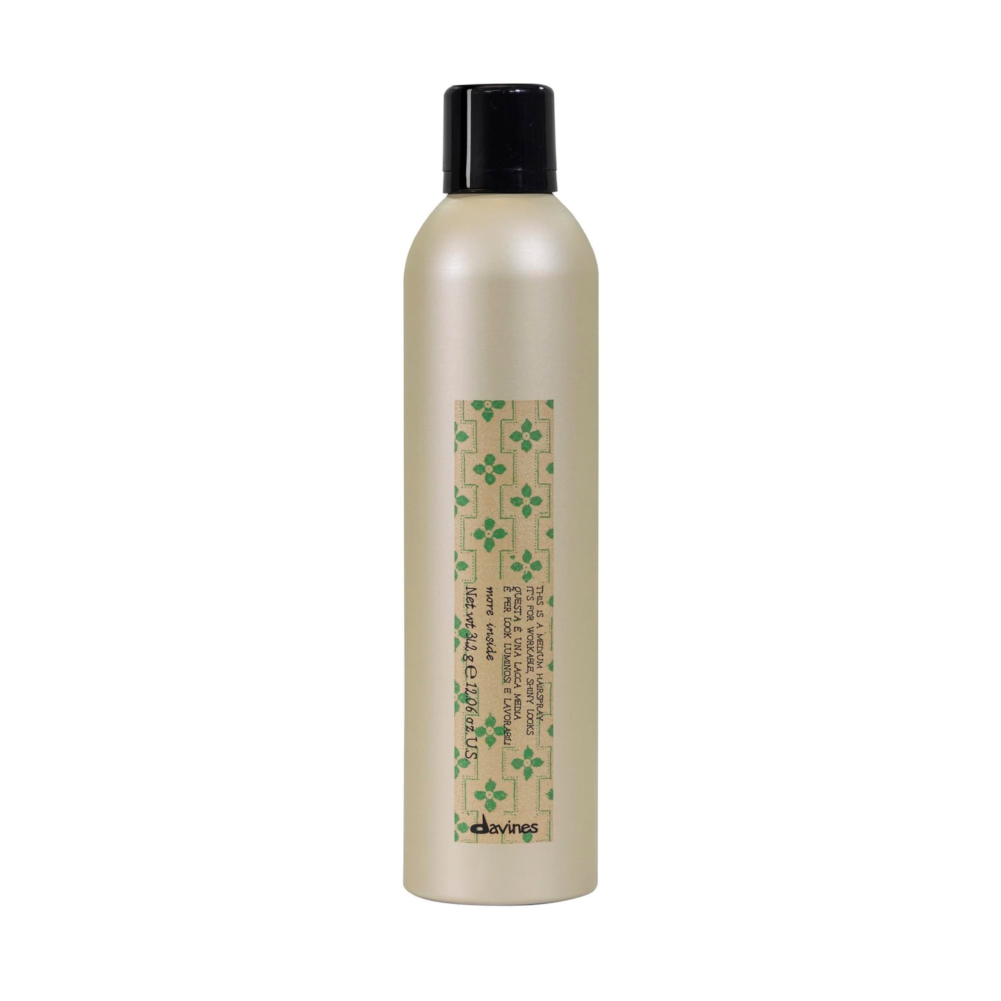 Davines This Is A Medium Hair Spray, Medium Hold Flexible Finish - Fine Mist for Brushable Hold & Natural Movement - Humidity Resistant, 13.53 Fl Oz