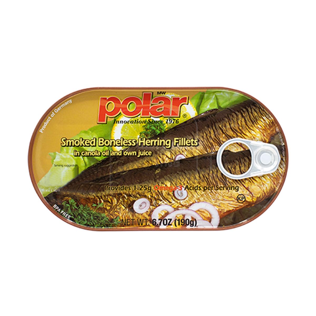 MW Polar Smoked Herring in Vegetable Flavored Oil, 6.7 Ounce (Pack of 12)