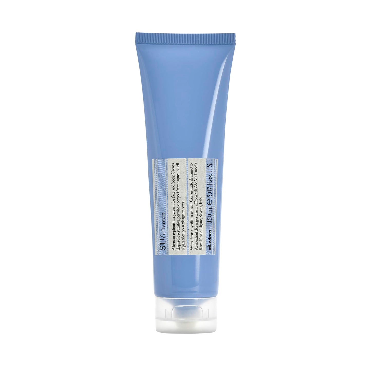 Davines SU Aftersun, Hydrating Skincare Gel To Moisturize, Protect And Smooth Skin, Soothe And Hydrate Reddened Skin After Exposure, 5.07 Fl. Oz.