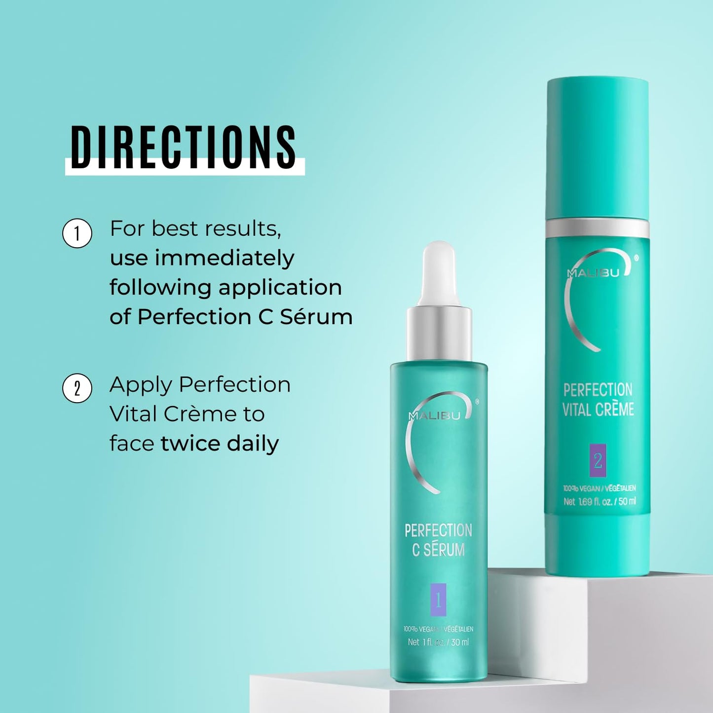 Malibu C Perfection Vital Crème - Daily Face Moisturizer for Dry Skin with Peptide & Pro Vitamin B5 - Hydrating Moisturizer for Fine Lines, Wrinkles, Dark Circles & Puffiness (1.69 oz)