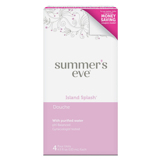 Summer's Eve Feminine Wash & Douche Bundle - Delicate Blossom Scented Daily Intimate Wash 15 fl oz & Island Splash Scented Douche 4 Units
