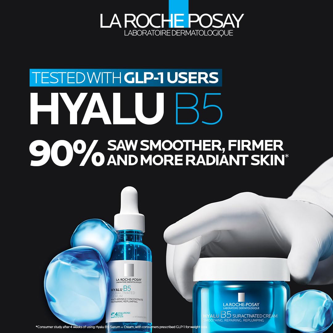 La Roche-Posay Hyalu B5 Suractivated Anti-Aging Face & Neck Cream, Firming Face Moisturizer With 3 Types of Hyaluronic Acid for All Skin Types, 72hr Hydration + Anti-Wrinkle, Fragrance Free, 1.7fl oz
