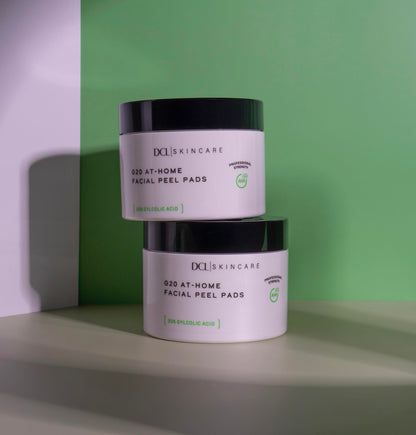 DCL Skincare G20 Glycolic Acid Exfoliating Pads with 20% Glycolic Acid – Skin-Smoothing & Hydrating, 50 Pads