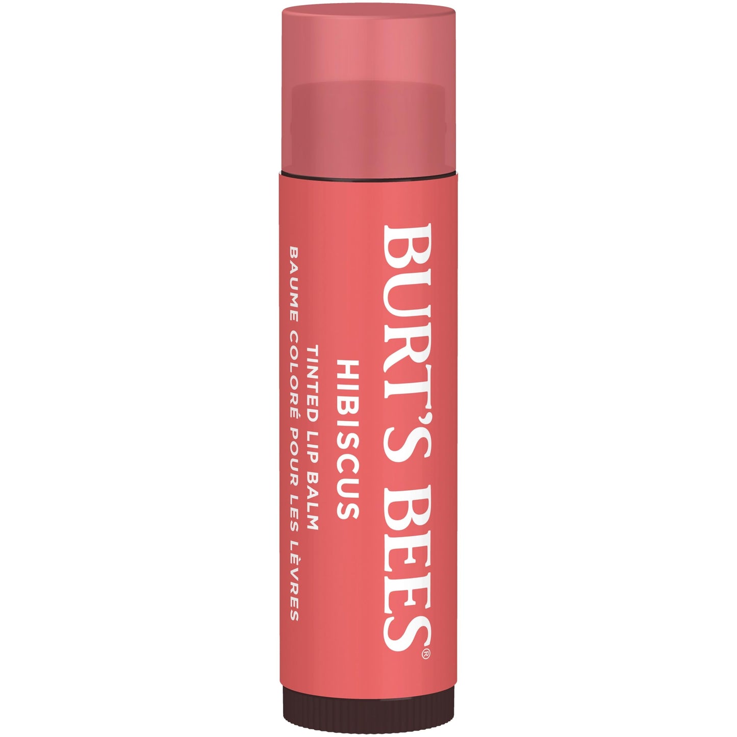 Burt's Bees Easter Basket Stuffers, Lip Tint Balm with Long Lasting 2 in 1 Duo Tinted Balm Formula, Color Infused with Hydrating Shea Butter for a Natural Looking Buildable Finish, Hibiscus (2-Pack)