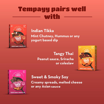 Ready to Cook Tempeh-All Thins Tempeh (Pack of 3)- 28g Clean Protein| High Fiber | More Protein & Fiber than Tofu & Cottage Cheese| Gut-Friendly | Gluten Free | Dairy Free | Vegan | Non GMO