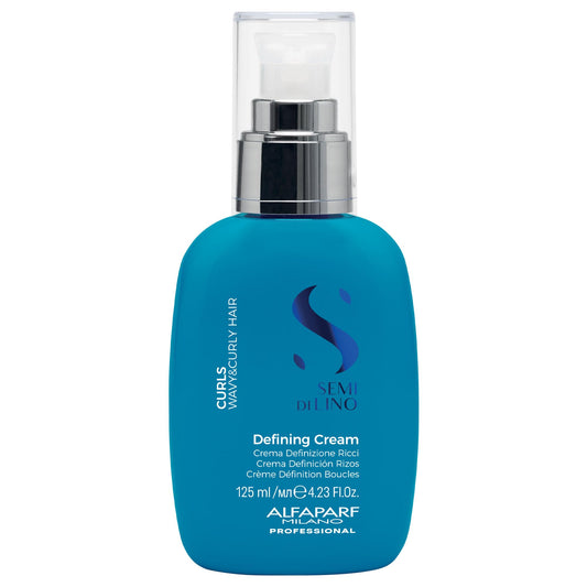 Alfaparf Milano Semi Di Lino Curl Defining Cream - Hair Styling Curl Activator - Replenishes Hair Hydration with Flaxseed Oil & Vitamin E - Lightweight, Vegan Hair Care (4.23 oz)