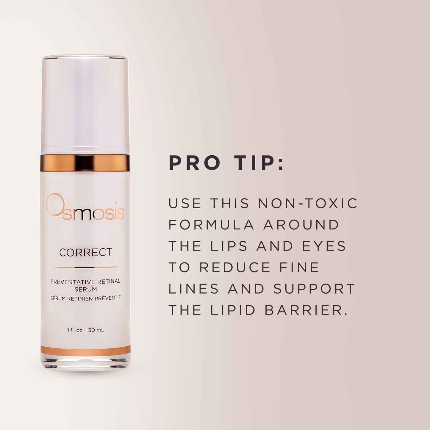 OSMOSIS CORRECT Preventative Retinal Facial Serum, Collagen Booster for Youthful, Radiant Skin for Aging, Pigmented, and Dry Skin, 1 Fl Oz