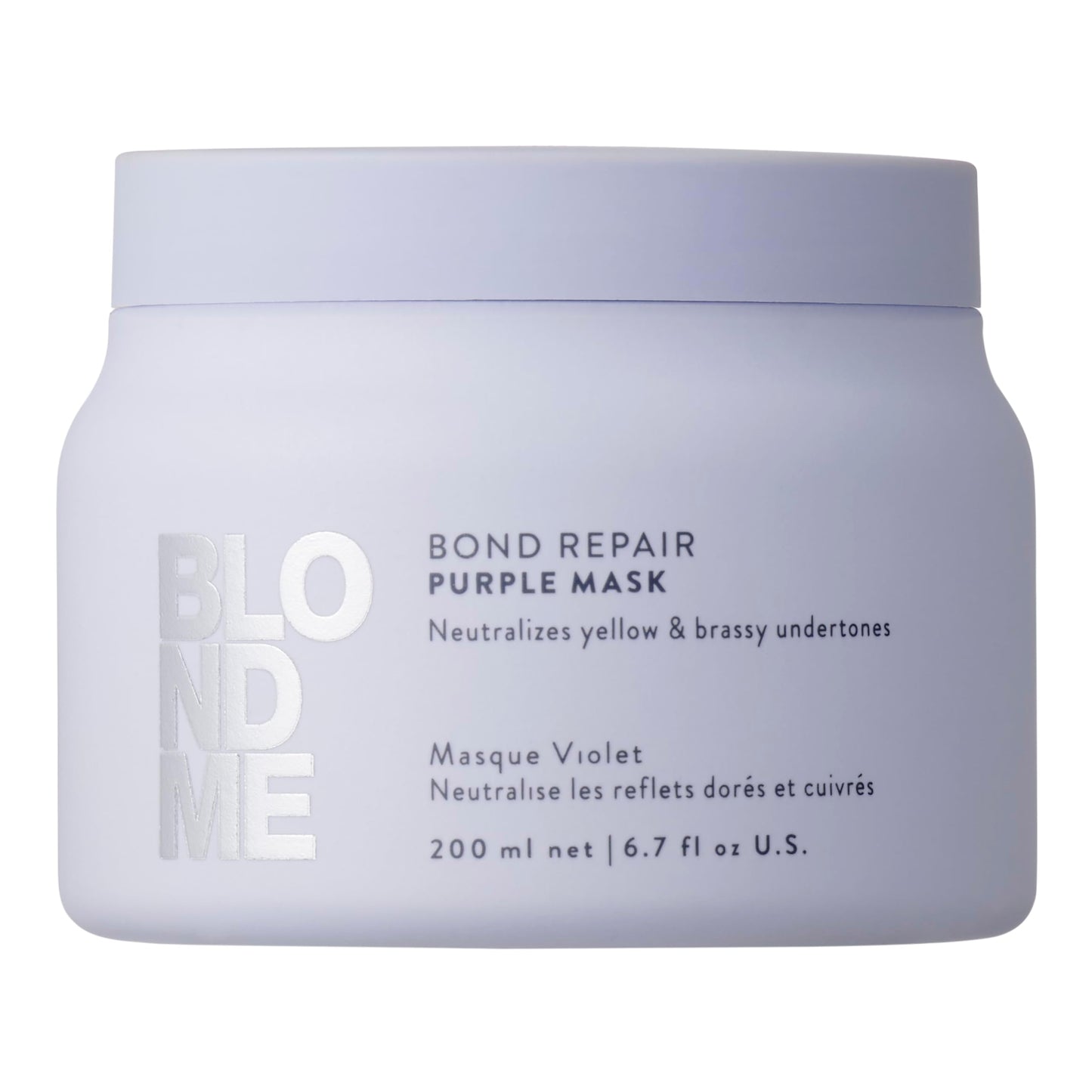 BlondMe Bond Repair Purple Mask for Blonde Hair | Neutralizes Yellow & Brassy Tones | Maintain, Refresh, & Enrich | For Moisturized, Healthy-Looking Cool-Toned Blondes