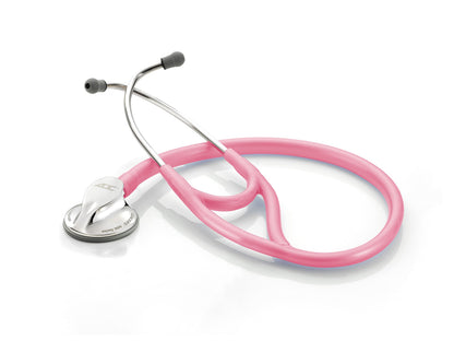 ADC Adscope 600 Platinum Series Cardiology Stethoscope with Tunable AFD Technology, 27 inch Length, Breast Cancer Metallic Pink