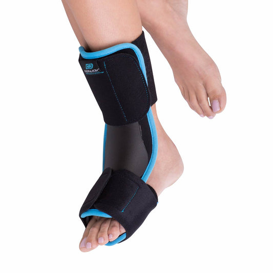 DonJoy Advantage Plantar Fasciitis Night Splint, Rigid Support for Maximum Stretch, Pain Relief, Achilles Tendonitis, Lightweight, Wrap-around, Cushioned, Left or Right, Small - Medium, 6" - 10"