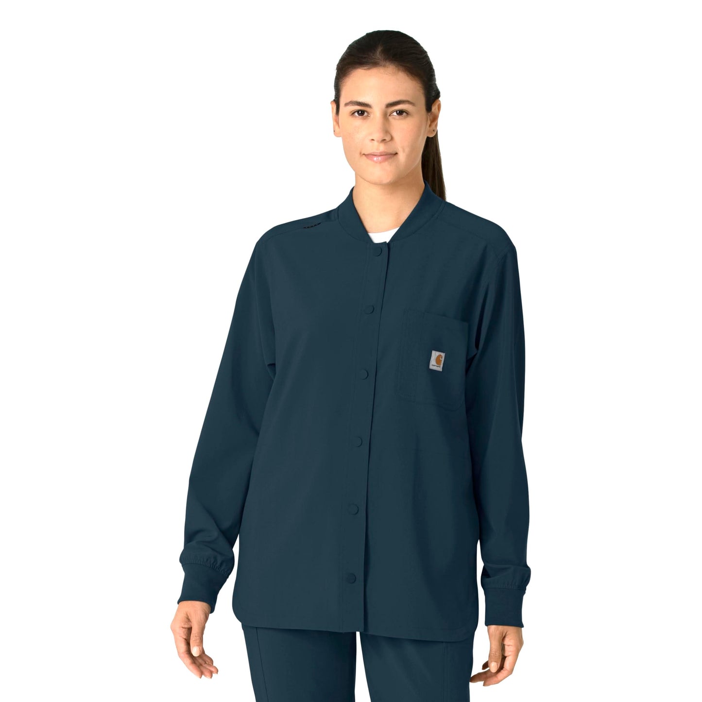 Carhartt Force Cross-Flex Women's Shirt Jacket - Navy, S