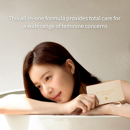 Revirgingung Feminine Cleanser Tablets I Herbal Y-Zone Intimate Wash with Collagen & Probiotics I Low-Irritation V Cleanser for Women (14 Tablets) Made in Korea