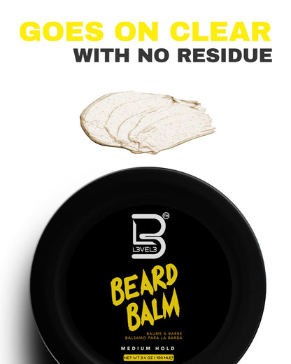 Level 3 Beard Balm - Leave-In Conditioner and Softener for Men - Deep Massage Care