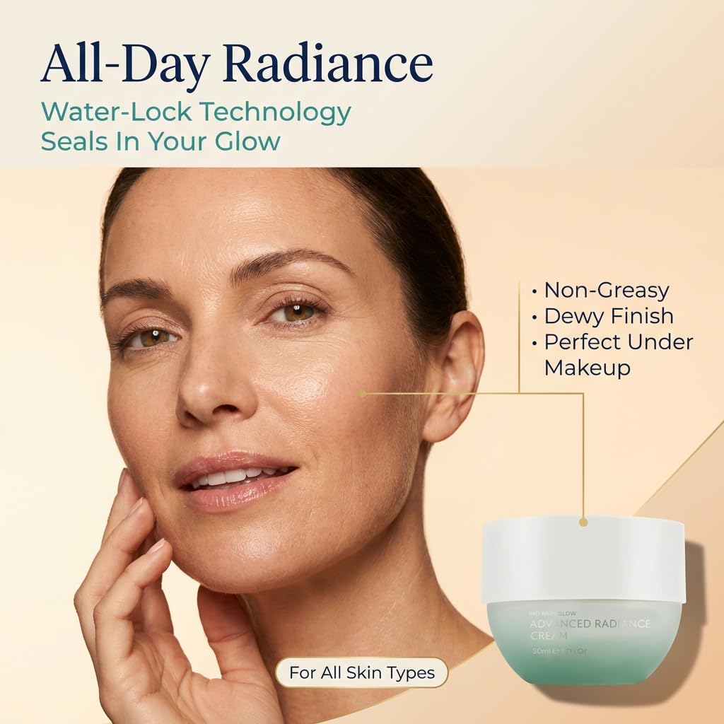 SEACRET Minerals Bio Skin Glow Advanced Radiance Cream, Deeply Hydrating Facial Moisturizer, 1.7 Fl Oz / 50 ml