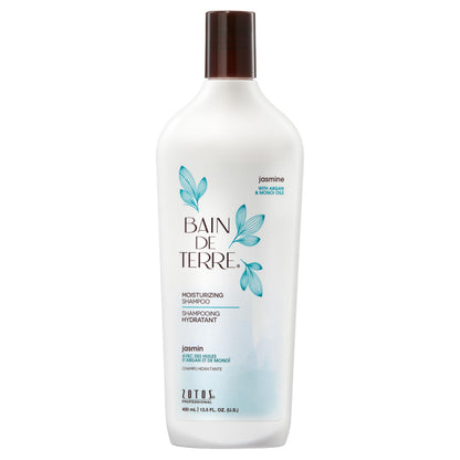 Bain de Terre Jasmine Moisturizing Shampoo, Luxurious Hydration for Dry Hair with Argan & Monoi Oils, Paraben-Free, Color-Safe, Vegan
