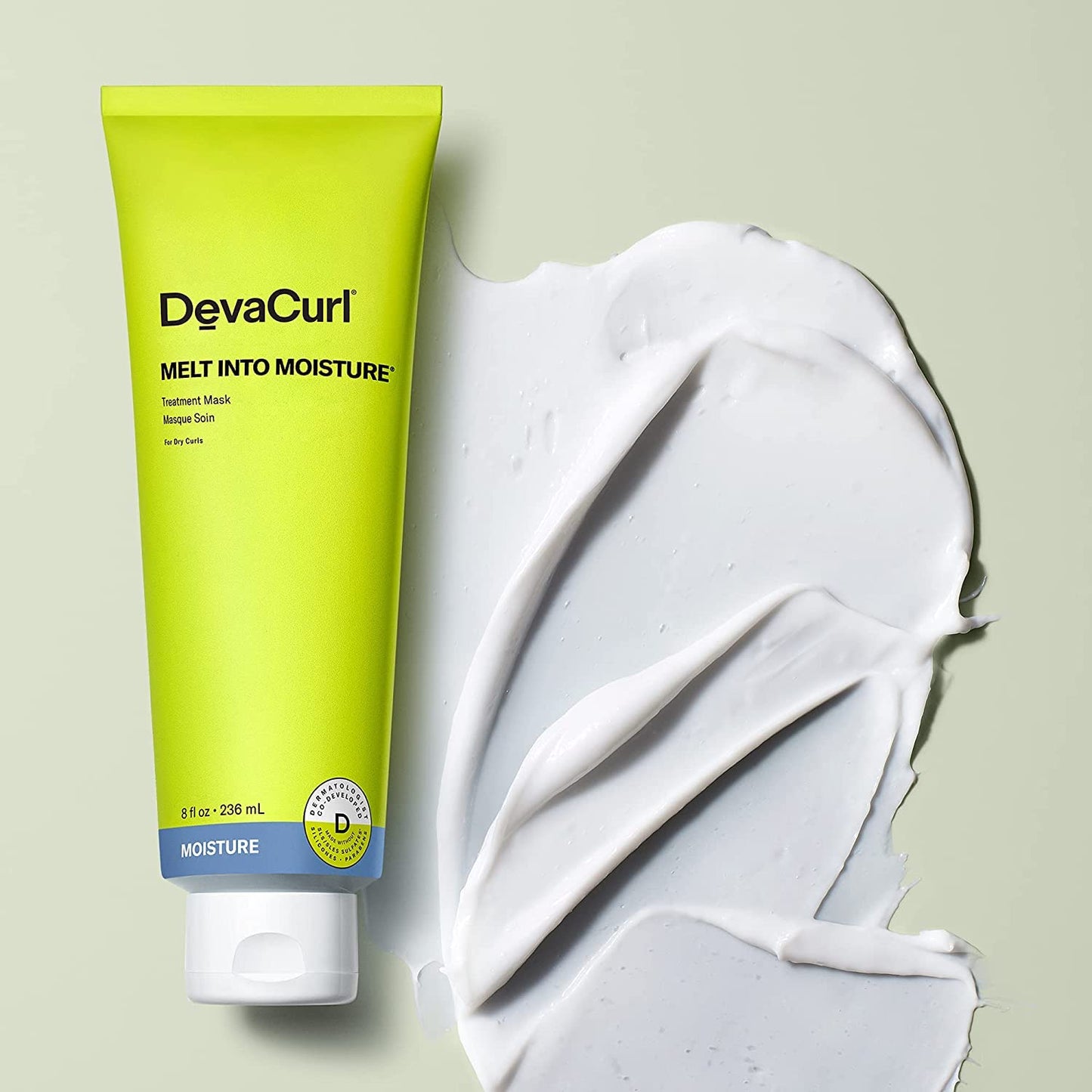 DevaCurl Melt Into Moisture Treatment Mask | Reduces Tangles | Leaves Curls Silky-Soft and Shiny