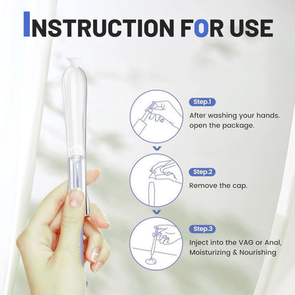 Jasmine Natural Vaginal Moisturizer for Women - Female Care Moisturizing Care Long-Lasting Hydration, pH-Balanced Lube Injector for Women's Dryness - Disposable Prefilled Massage Gel (10 Pcs)