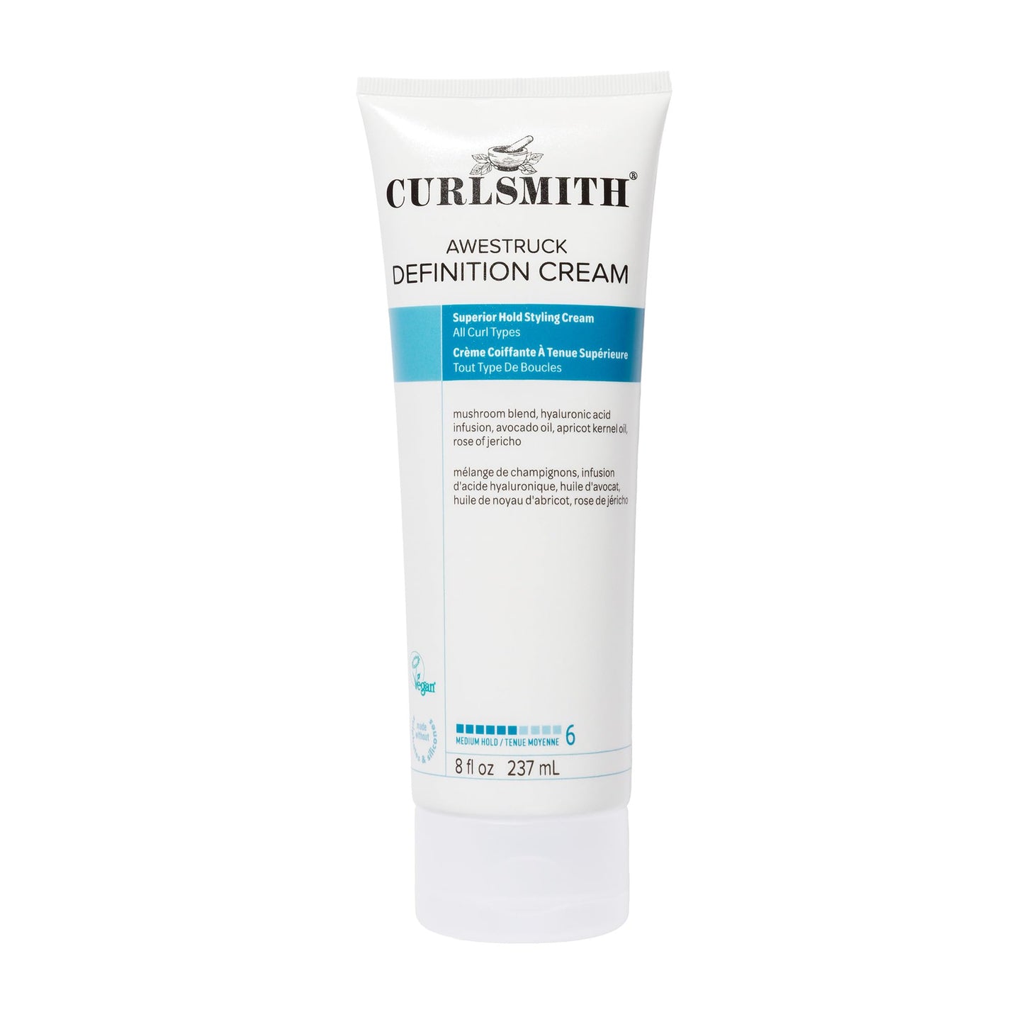 CURLSMITH Awestruck Definition Cream - Superior Hold Styling Cream, Deep Hydration and Frizz Reduction (8 oz)