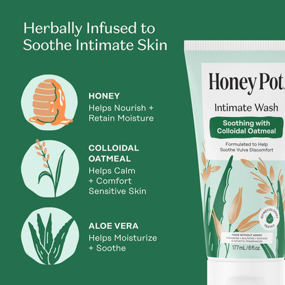 The Honey Pot Company - Feminine Wash & Feminine Wipe Bundle - Includes Ph Balance Feminine Wash and Wipes for Women - Herbal Infused Feminine Care Products - Anti-Itch