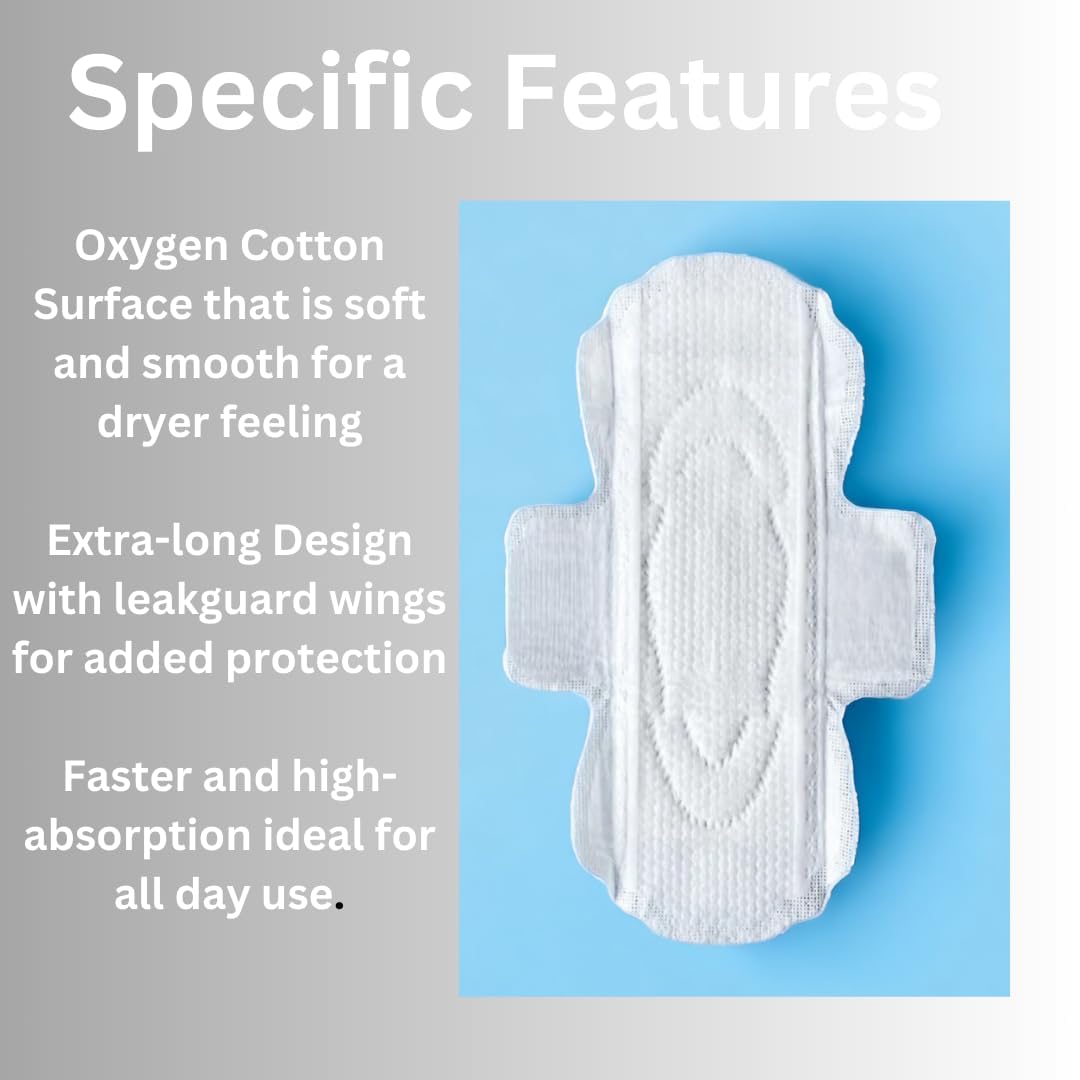 Panty Liners for Women Extra Long - 9.6in X 3.1in (60pads) Organic - Cotton Panty Liners for Women - with Wings - Light Incontinence and Light Period Days - Packaging May Vary