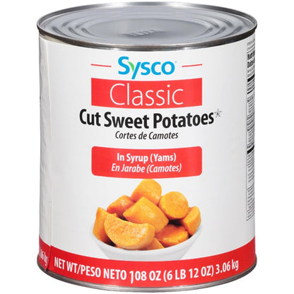 Sysco Classic Cut Yams/Sweet Potatoes | In Syurp | Kosher | 6.75 lb