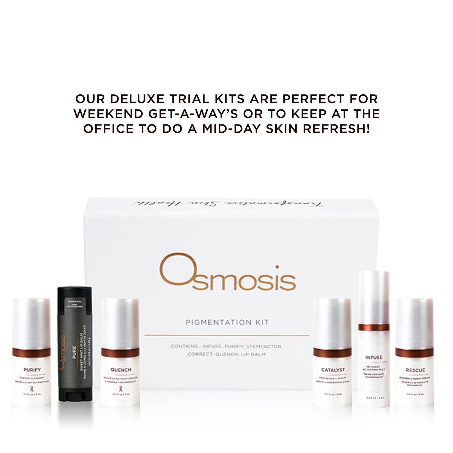 Osmosis Pigmentation Deluxe Kit, 6 Piece Skin Care Regimen, Helps Reduce Appearance of Dark Spots for Even Skin Tone, Travel Size