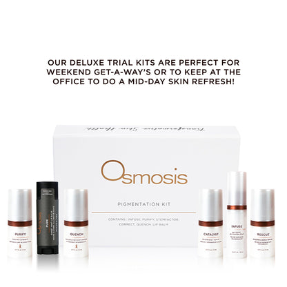 Osmosis Pigmentation Deluxe Kit, 6 Piece Skin Care Regimen, Helps Reduce Appearance of Dark Spots for Even Skin Tone, Travel Size