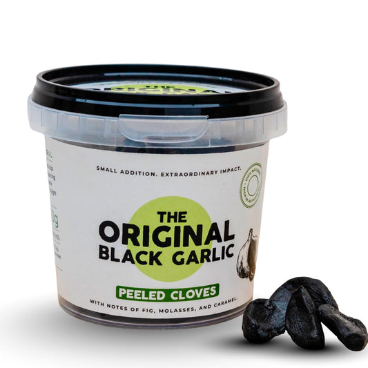 The Original Black Garlic Sweet & Savoury Peeled Cloves 50g - Gourmet, Aged to Perfection, Ready-to-Eat, 100% Natural & Vegan