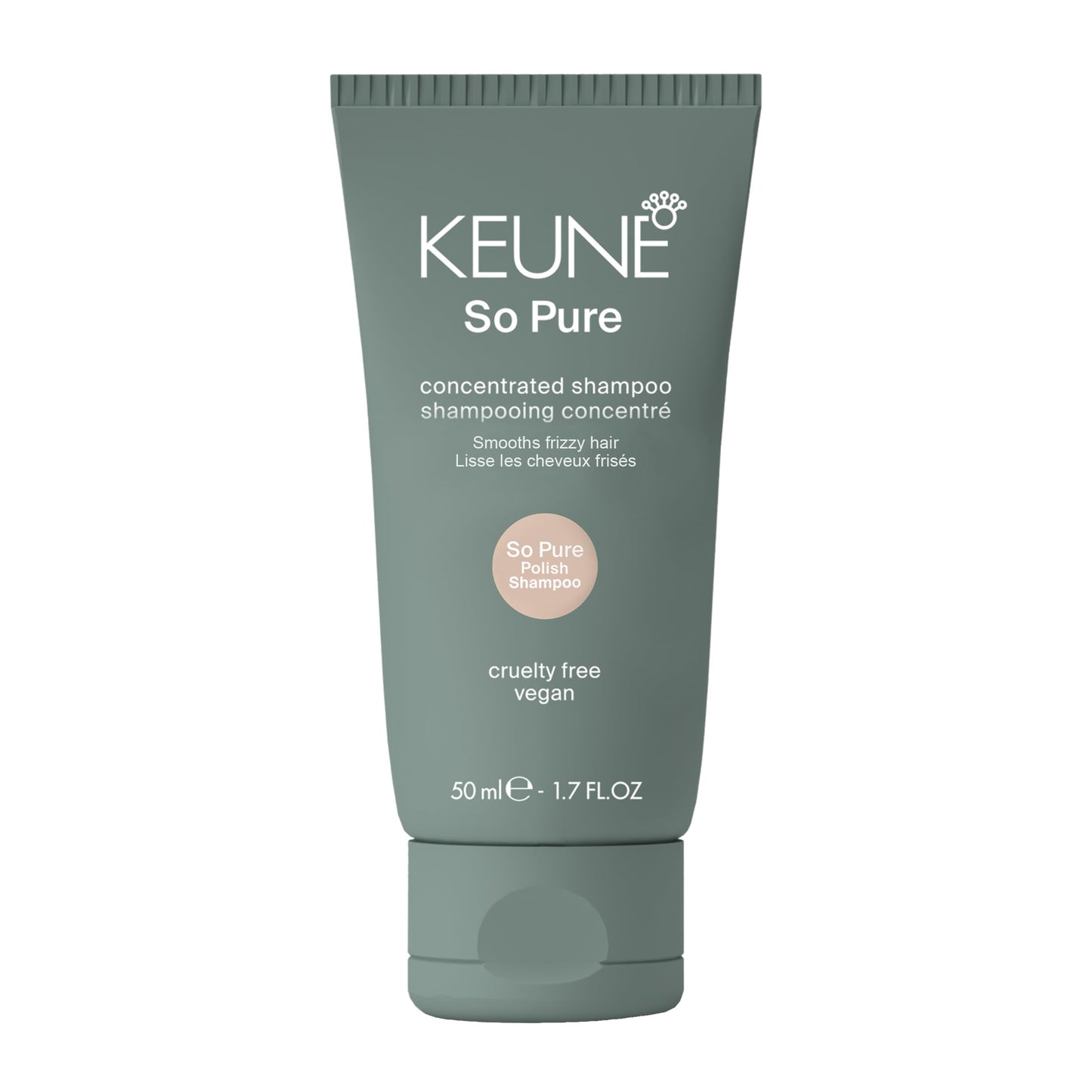 KEUNE So Pure Restore Shampoo, Hydrating and Gentle Cleansing Formula, Travel Size, 50ml