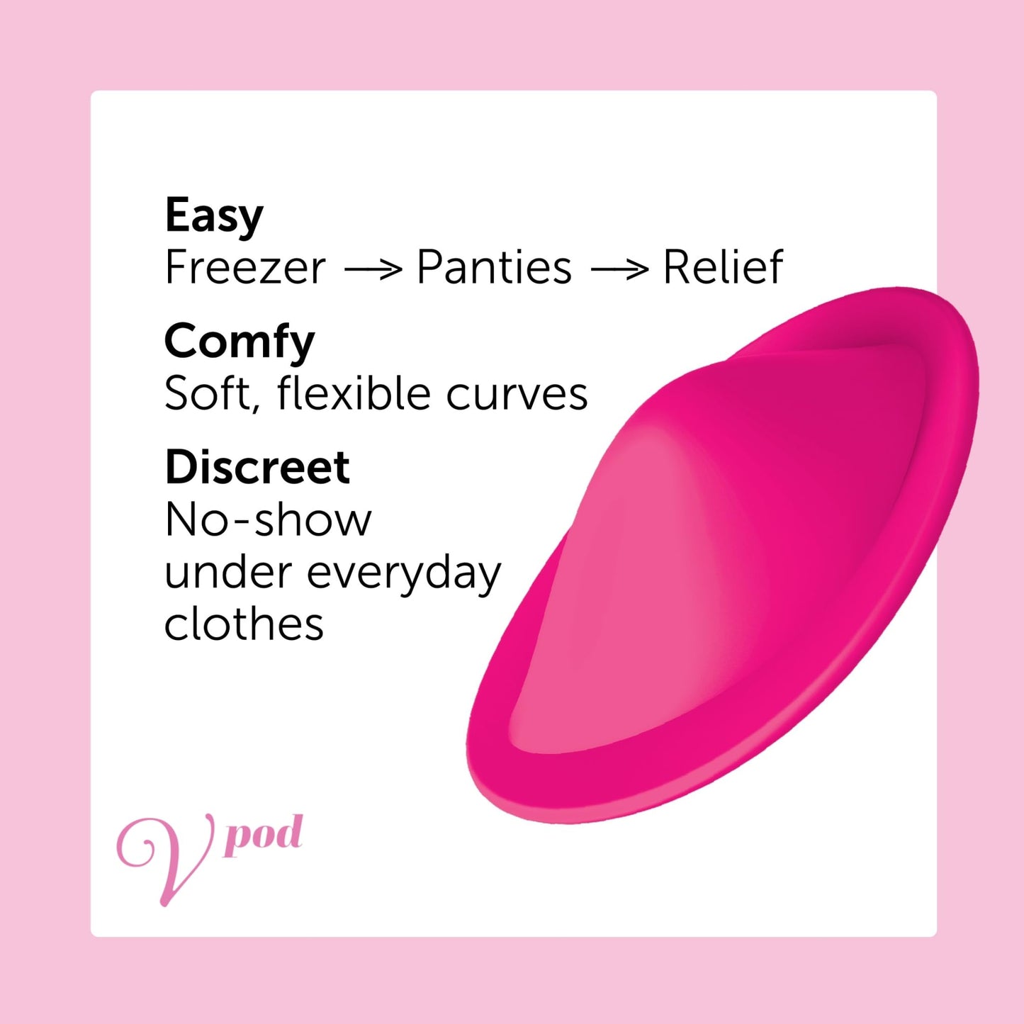 Feminine Cooling Gel Pod for Vaginal Discomfort | Single Use | Soothe Itching, Burning, Dryness & Swelling, Helps Yeast Infection, Peri-Menopause, Post-Partum Pain | Hypoallergenic, Odor-Free, 1 Pack