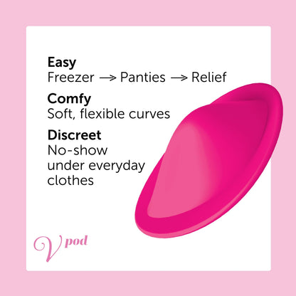 Feminine Cooling Gel Pod for Vaginal Discomfort | Single Use | Soothe Itching, Burning, Dryness & Swelling, Helps Yeast Infection, Peri-Menopause, Post-Partum Pain | Hypoallergenic, Odor-Free, 1 Pack