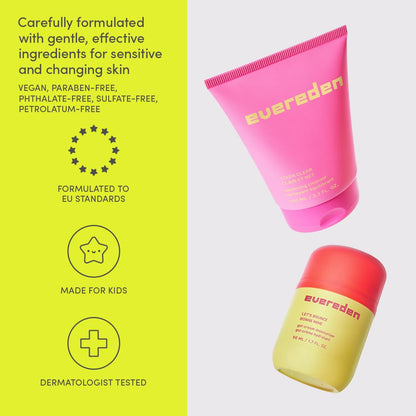 Evereden Gel-Cream Preppy Skincare Moisturizer for Teens | Light, Non-Greasy Hydration for Oily, Pimple-Prone, Redness, Calming | Skin Care for 10-12 & Beyond - Easter Basket Stuffers for Teens