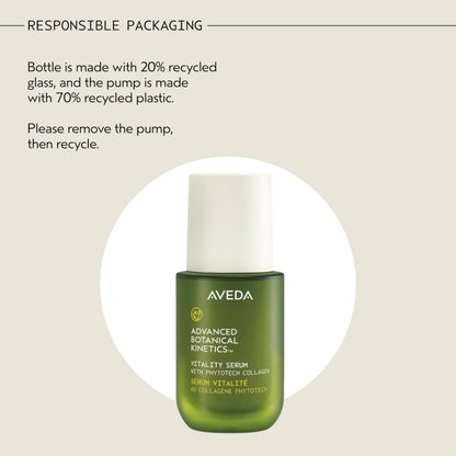Aveda Advanced Botanical Kinetics Vitality Serum | Reduces the look of fine lines and wrinkles | Vegan | Full Size | 1 Fl Oz