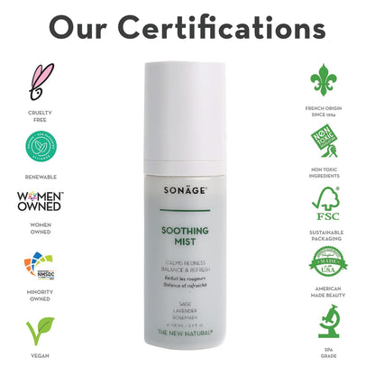 Sonage Soothing Mist: Alcohol-Free Calming Facial Spray | Reduces Pores & Soothes Redness, pH Balancing