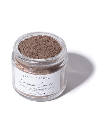 Earth Harbor | CACAO COVE Detoxifying Indulgence Mask - Detoxifies & Clarifies | No GMOs + Natural | Fair Trade Raw Cacao & Ocean Minerals | 2 oz