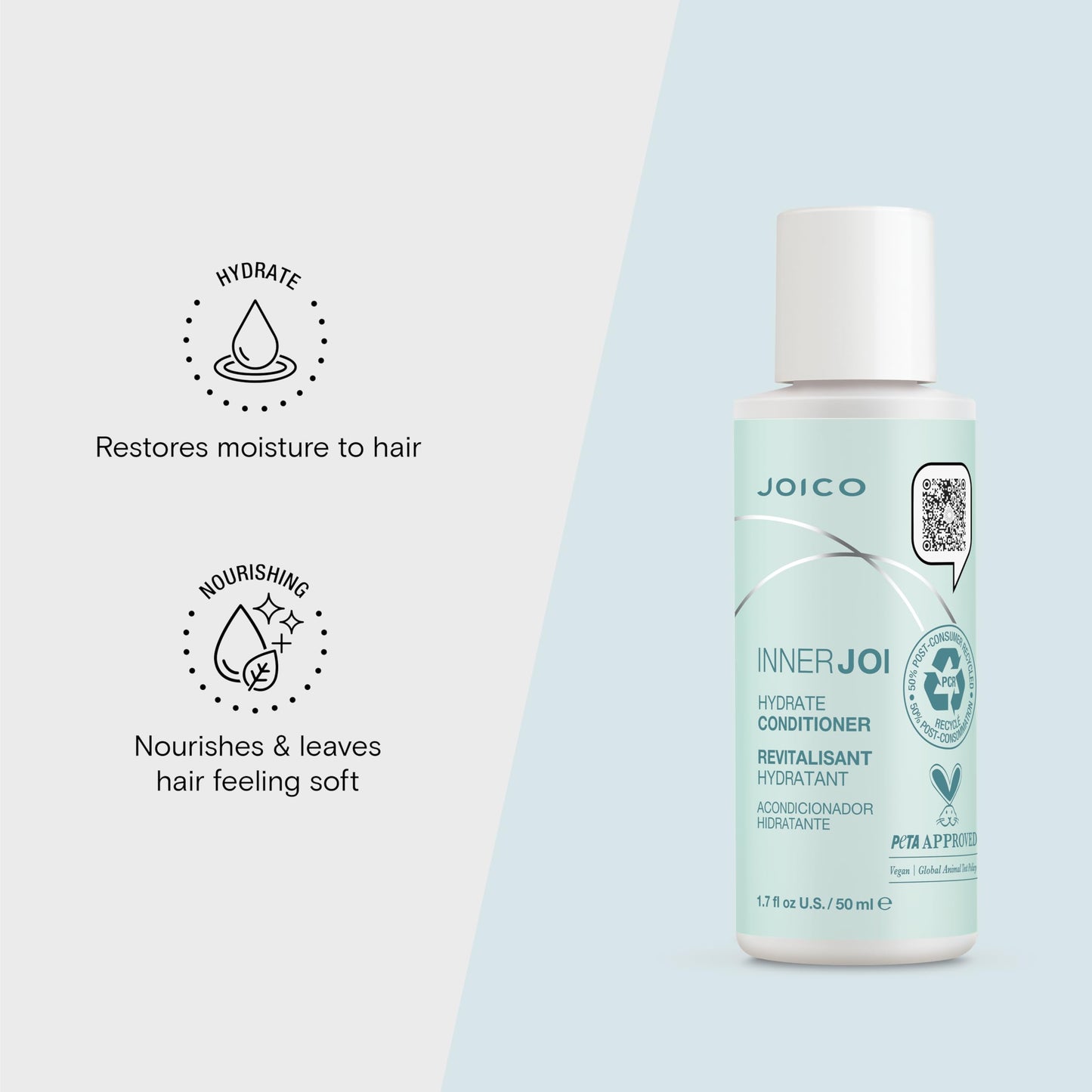 Joico InnerJoi Hydrate Conditioner | For Dry Hair & Scalp | Sulfate & Paraben Free | Naturally-Derived Vegan Formula
