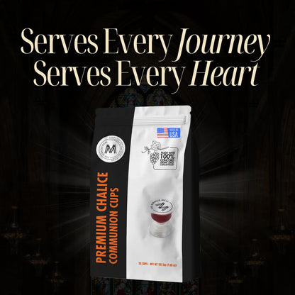 PACK IT HUB Travel Pack - The Miracle Meal Pre-Filled Premium Chalice Cup - Bag of 25 with Wafer and 100% Concord Grape Juice