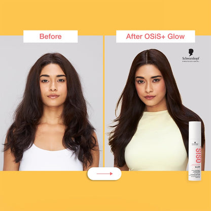 OSiS+ Glow Anti-Frizz Shine Serum - Lightweight Heat Protection & Frizz Control for All Hair Types