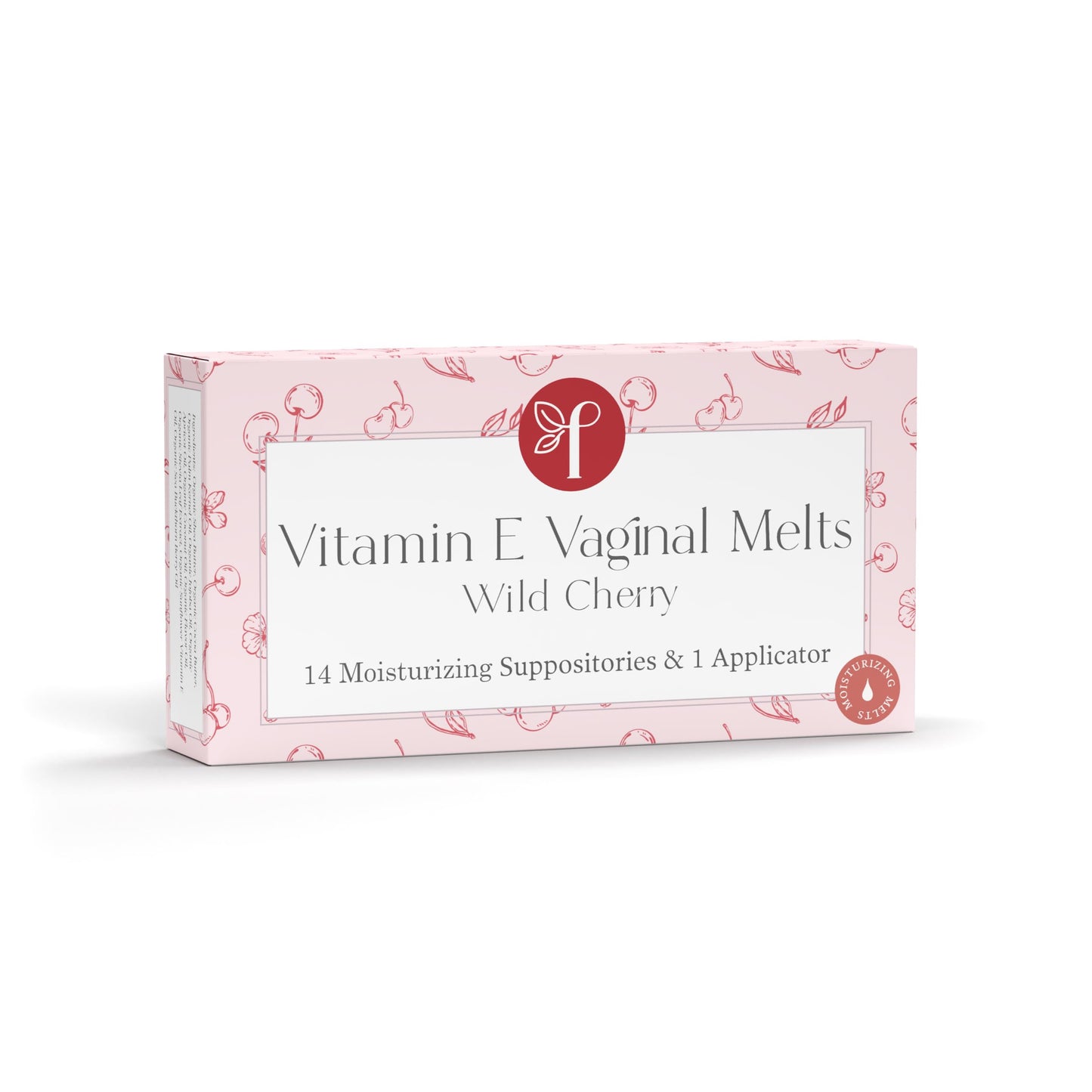 Femallay Organic Vaginal Melts – Wild Cherry – Moisturizes and Refreshes – 14 Count + Applicator