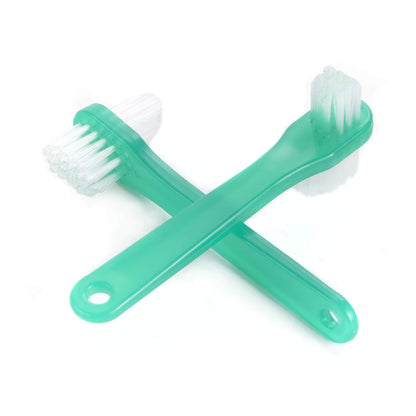 McKesson Denture Brushes 2-Sided Bristle, Green, 144 Count