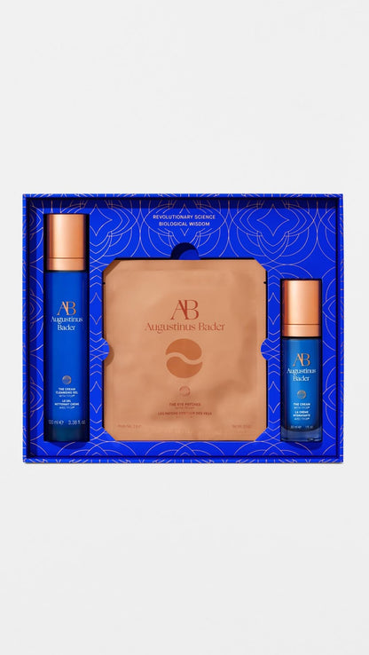 Augustinus Bader The Illuminating Collection - 3-Piece Luxury Skincare Gift Set with TFC8 - Includes The Cream 30ml, The Cream Cleansing Gel 100ml & Eye Patches - Brightening & Anti-Aging Routine