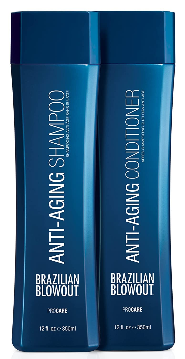 Brazilian Blowout Anti Aging Shampoo/Conditioner, 12 Fl Oz (Pack of 2)