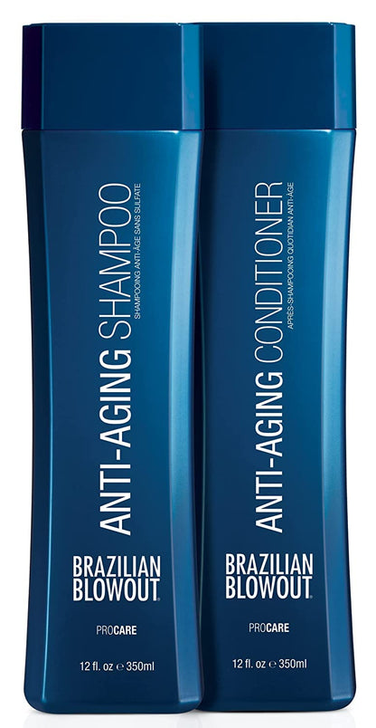Brazilian Blowout Anti Aging Shampoo/Conditioner, 12 Fl Oz (Pack of 2)